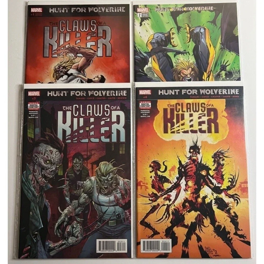 Hunt For Wolverine Claws of a Killer 1-4 Complete Set Marvel Lot of 4